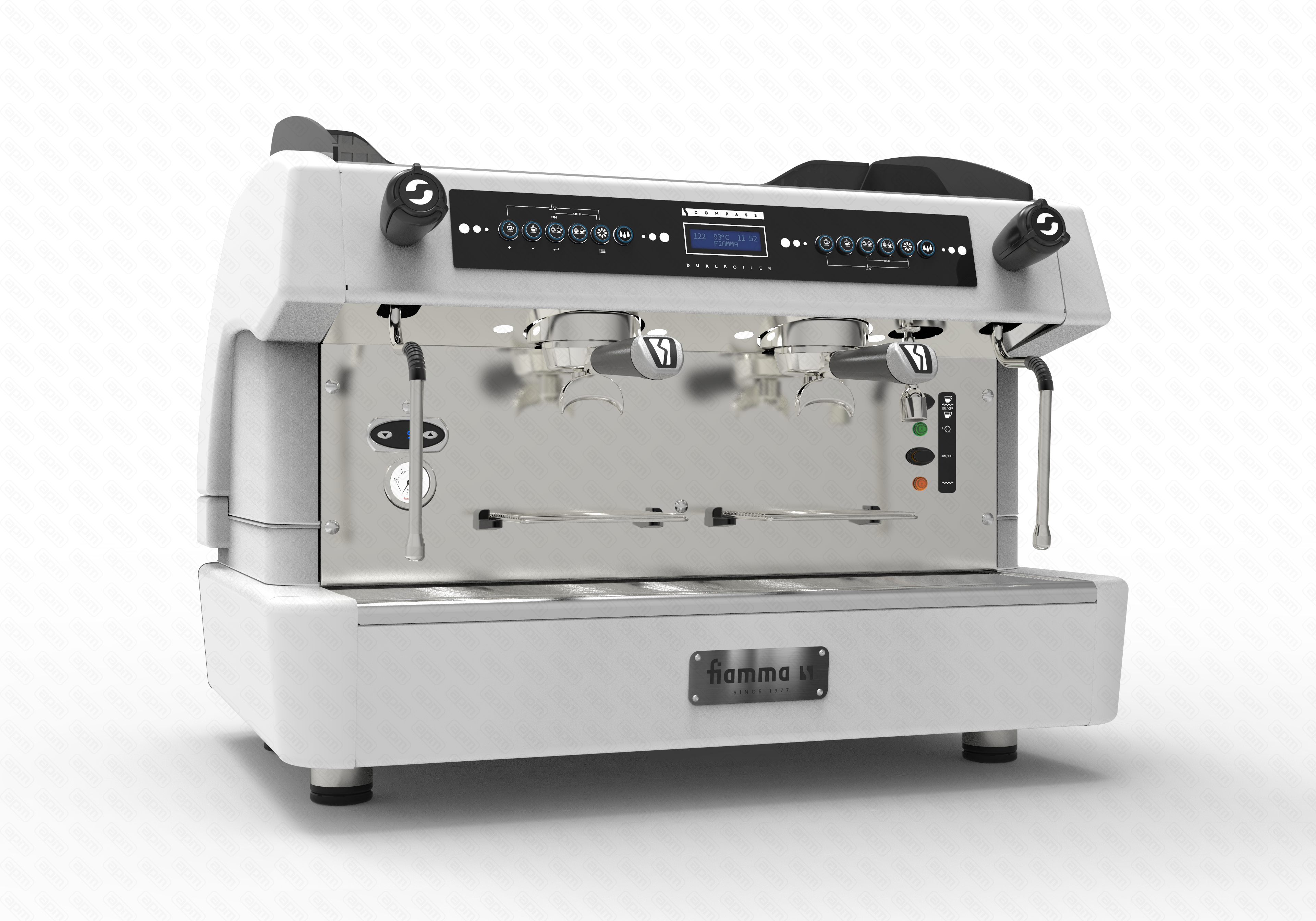 Кофемашина рожковая мультибойлерная FIAMMA COMPASS 2 DB TC WHITE автомат 2 группы COFFEE MACHINE COMPASS 2 DB TC WHITE