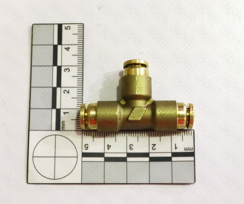 Фитинг никелированный Т-образный - трубка 6 NICKLE-PLATED quotTquot FITTING - 6 PIPE