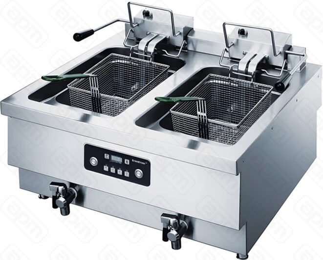Фритюрница настольная электрическая 2 ванны по 10 л ELECTRIC FRYER