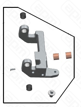КАРЕТКА СЛАЙДЕРА В СБОРЕ ДЛЯ МАШИНЫ ДОБРАБОТКИ ЯБЛОК FEUMA 300557