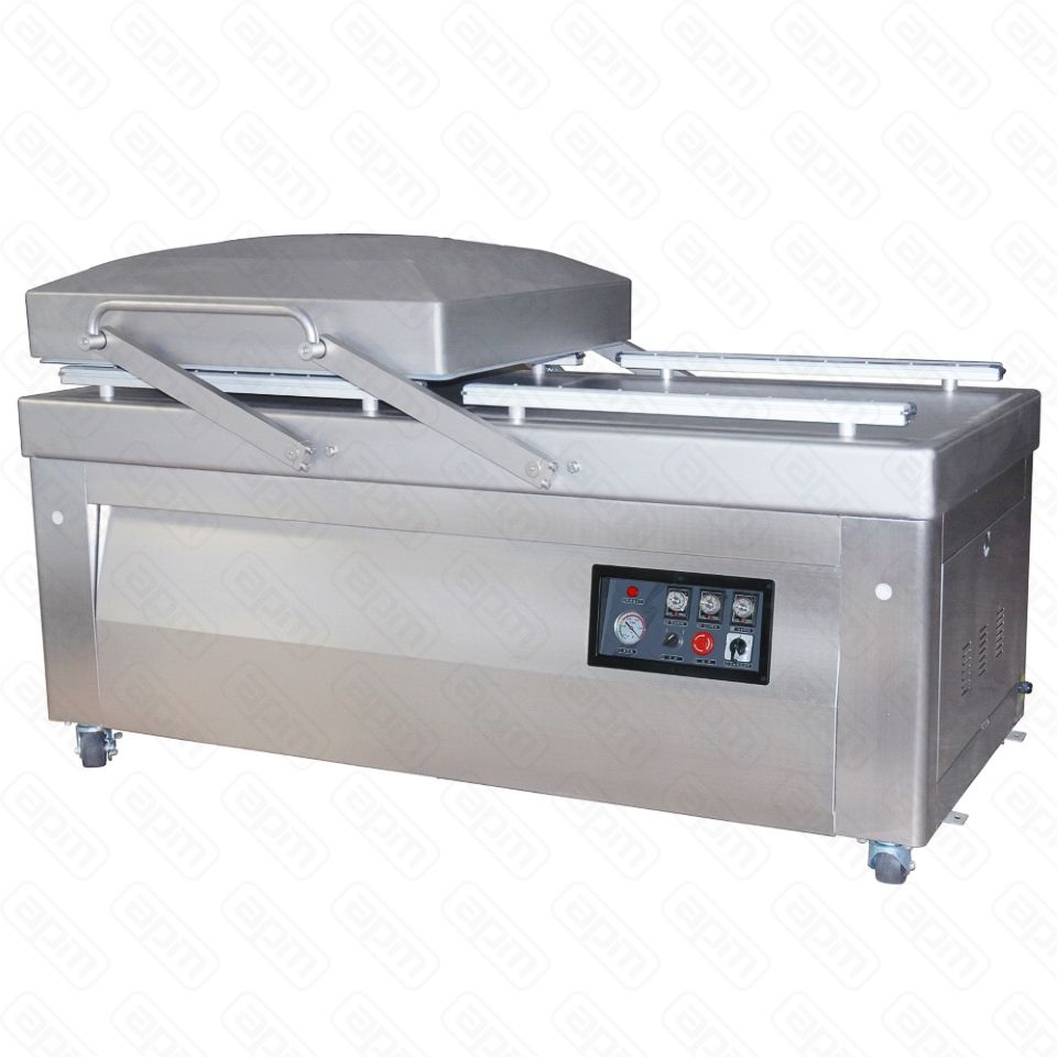 Напольный вакуумный упаковщик HVC-820S2B-G нерж газ обрезка