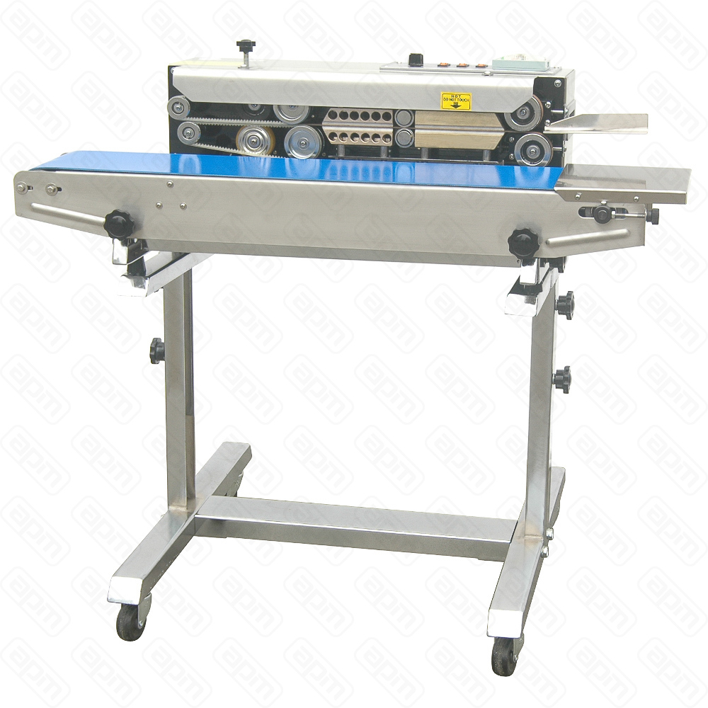 Роликовый конвейерный запайщик горизонтальный на консоли FRB-770III SS нерж