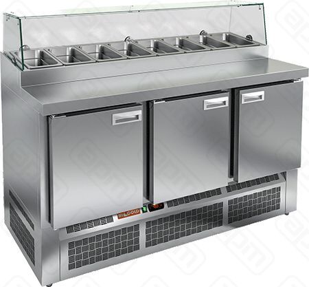 СТОЛ ДЛЯ ПИЦЦЫ HICOLD PZE2-111GN 16H СО СТЕКЛОМ