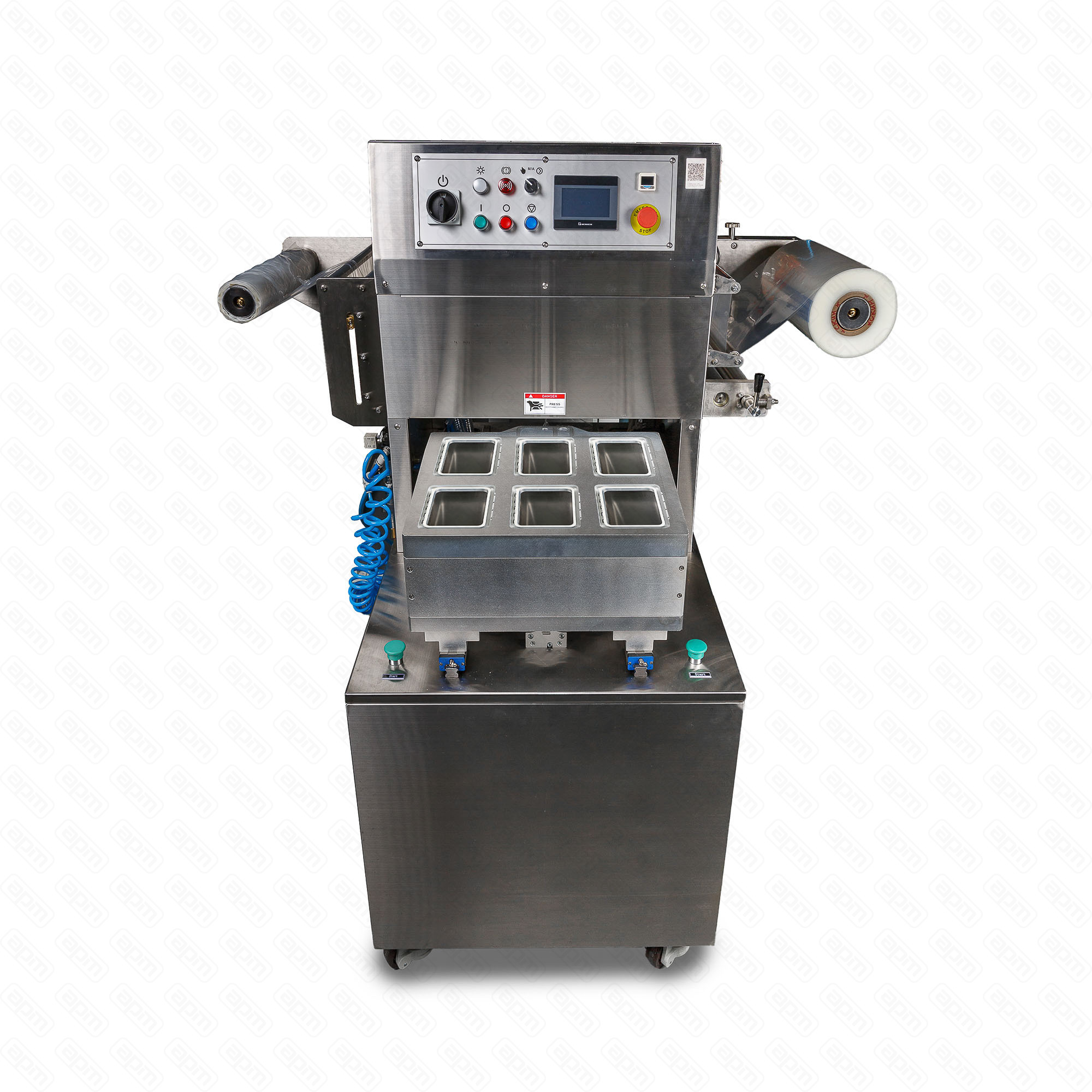 Полуавтоматический запайщик лотков HVT-550M6 нерж 6 лотков18713718-120