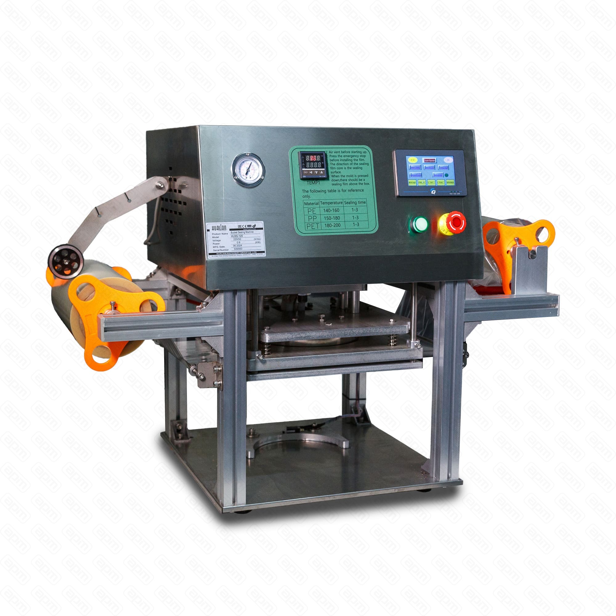 Полуавтоматический запайщик ведер HLBS-120  163 мм