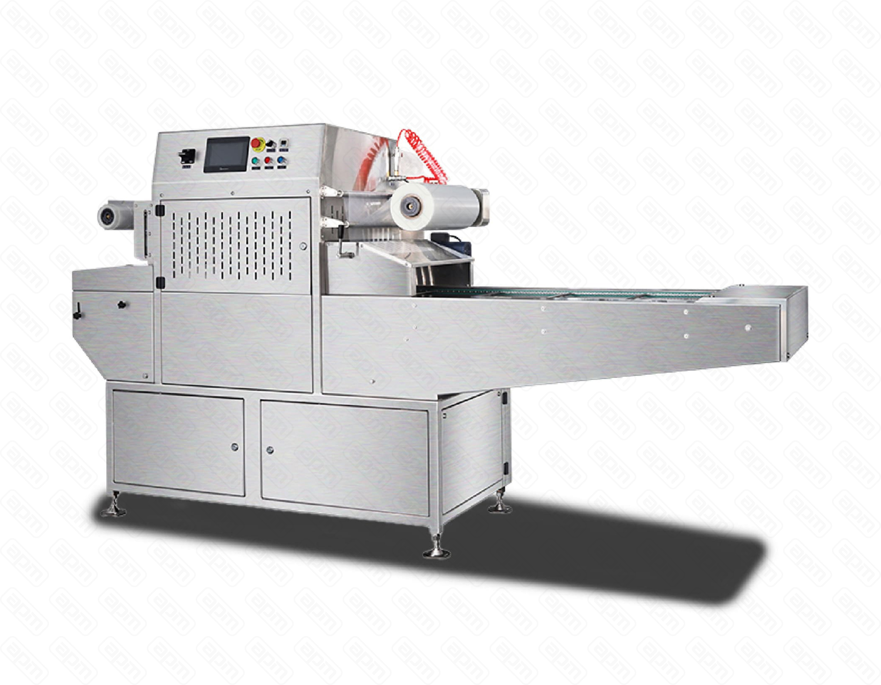 Автоматический запайщик лотков HVT-450A4 V2 матрица 210х148 4 лотка за цикл газонаполнение вакуумный насос 100 м3ч