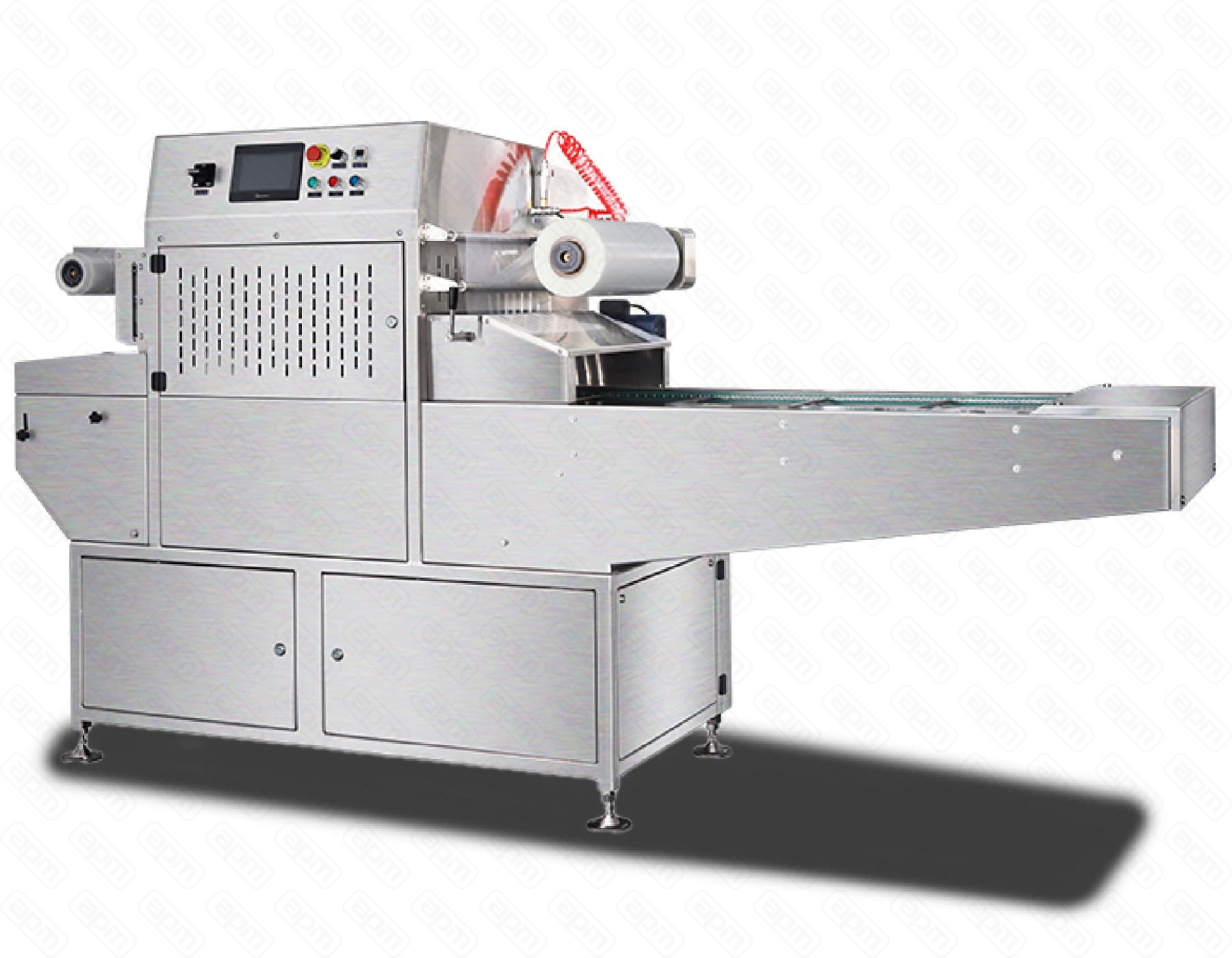 Автоматический запайщик лотков HVT-550A6 V2 матрица 187х137 6 лотков за цикл газонаполнение вакуумный насос 100 м3ч