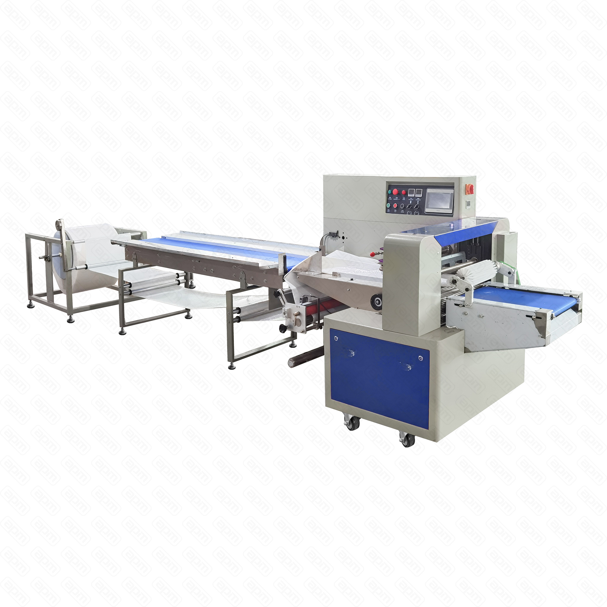 Автоматическая горизонтальная упаковочная машина DXDZ-350XD под ВПП 3 servo лент150 мм регформ min bag L 120 H 50 трансппоперечзапайки