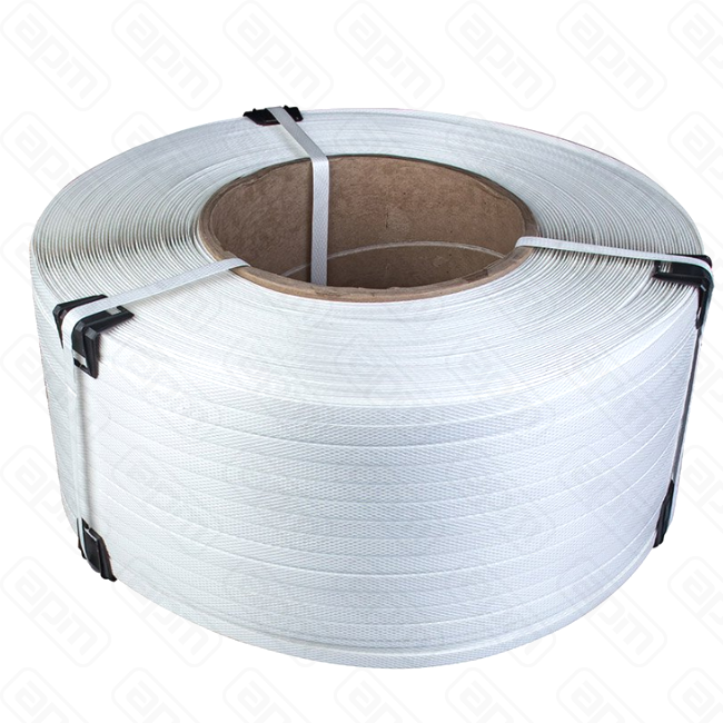Стреппинг лента ПП 12082000 полуавтоматическая белая диаметр втулки 200мм