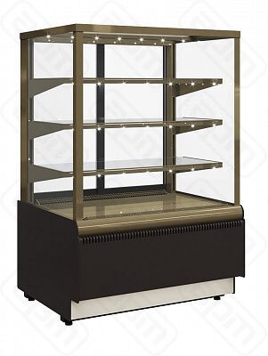 Витрина холодильная Полюс KC70 VM 06-2 STANDARD Паттерн открытая 0108 Темный дуб