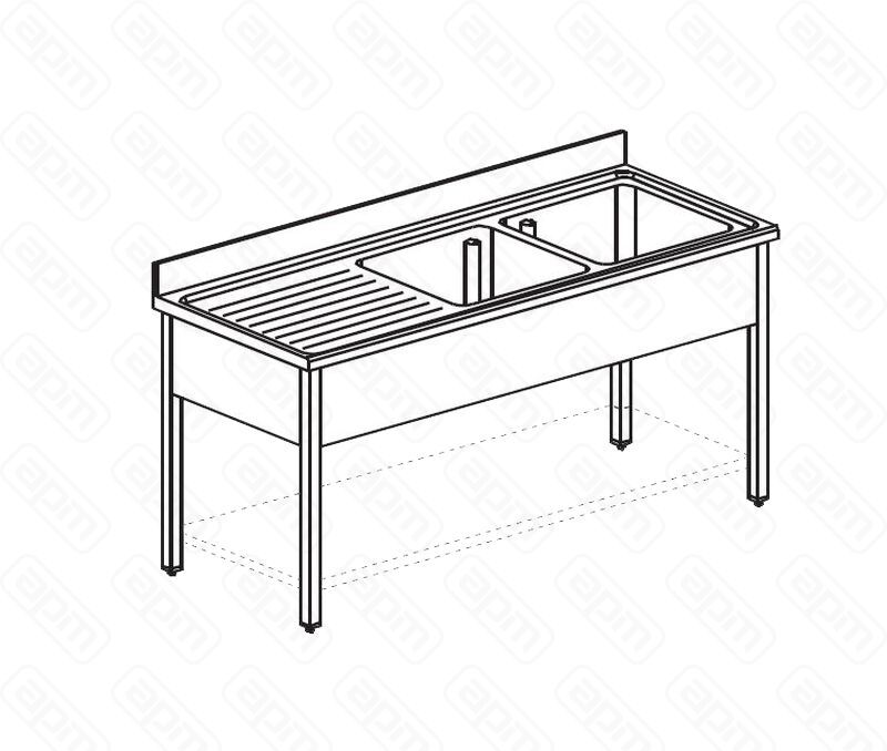 ВАННА МОЕЧНАЯ APACH CHEF LINE L2S147-45LW