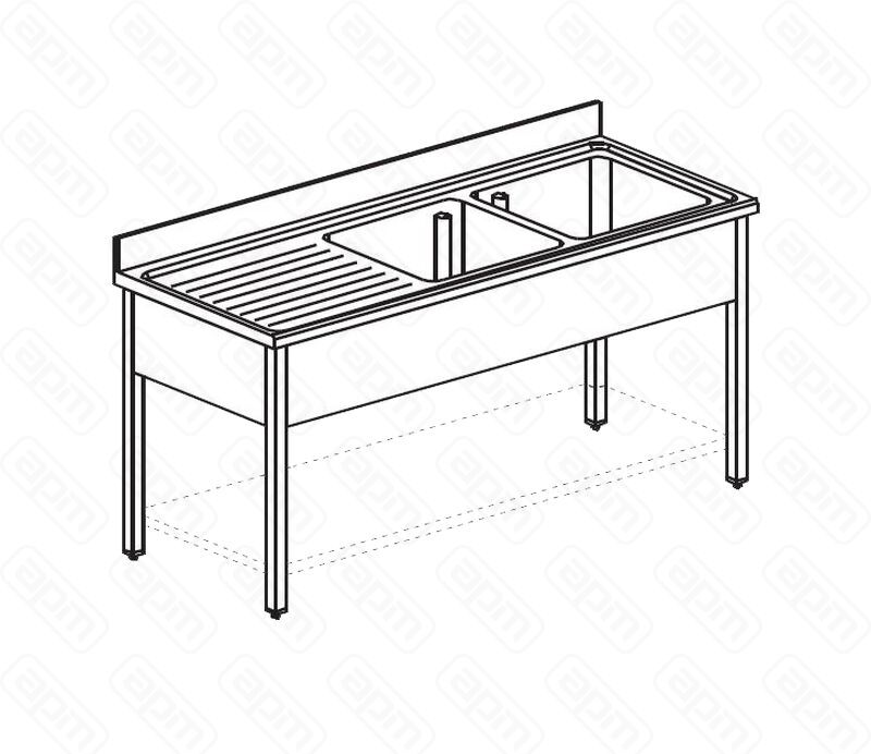 ВАННА МОЕЧНАЯ APACH CHEF LINE L2S156-54LW