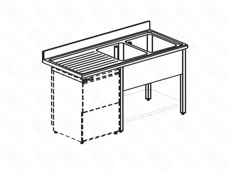 ВАННА МОЕЧНАЯ APACH CHEF LINE L2S217-65LWSHD