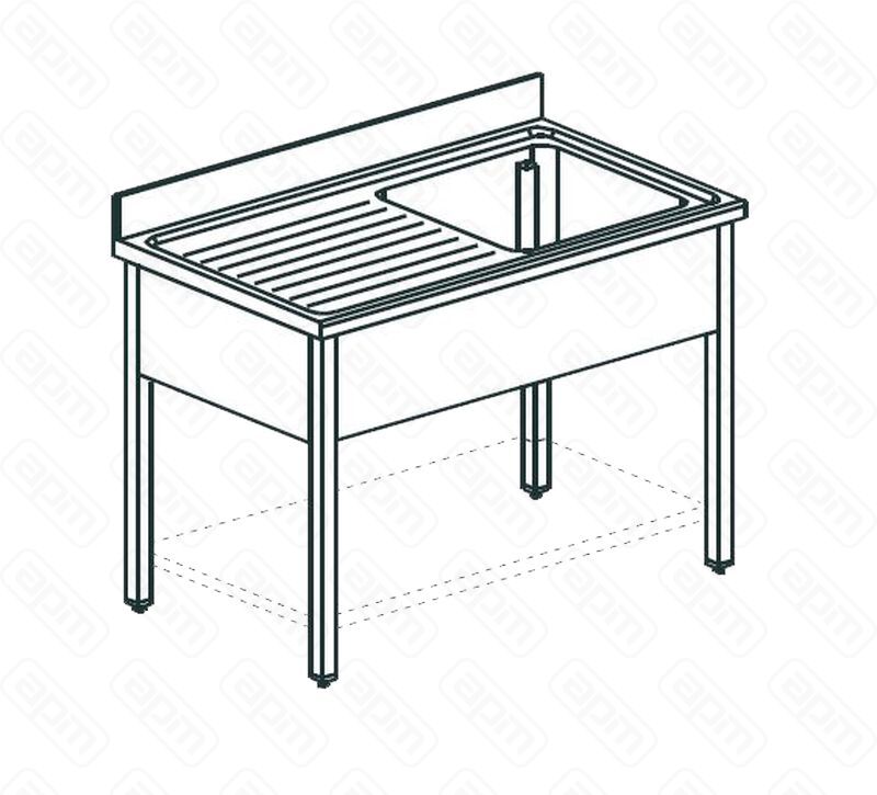 ВАННА МОЕЧНАЯ APACH CHEF LINE LS106-54LWSH