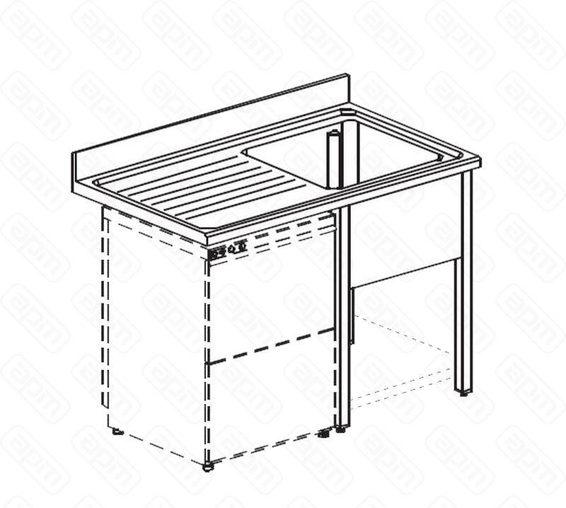 ВАННА МОЕЧНАЯ APACH CHEF LINE LS126-54LWD