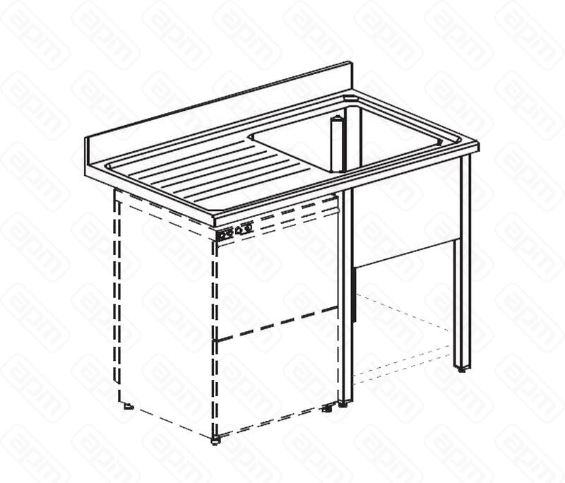 ВАННА МОЕЧНАЯ APACH CHEF LINE LS127-55LWD