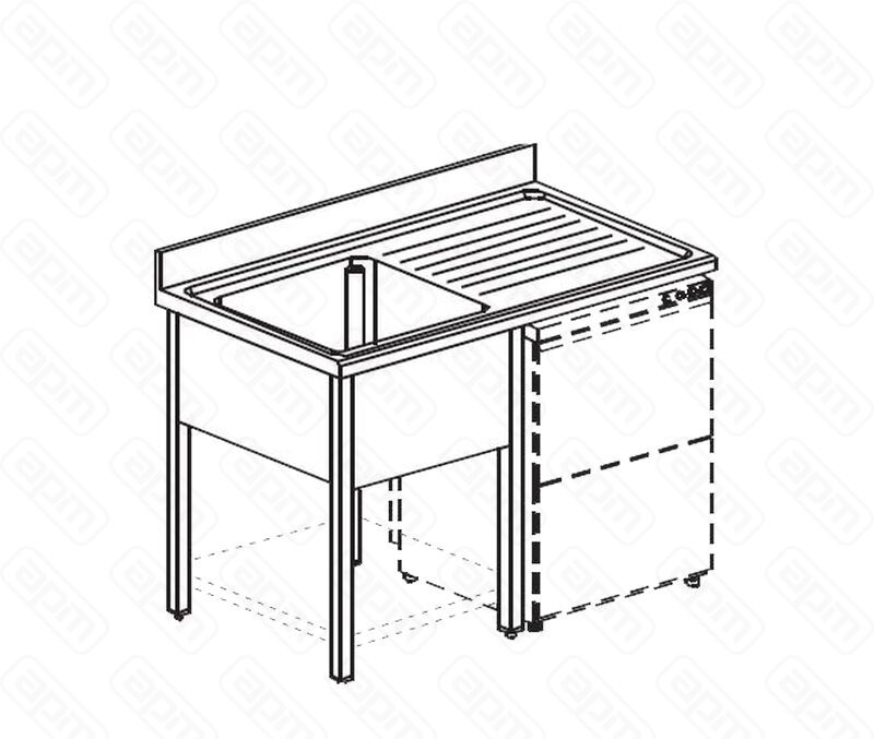 ВАННА МОЕЧНАЯ APACH CHEF LINE LS127-55RWD