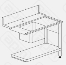 СТОЛ ДГРЯЗПОСУДЫ DIHR T50 1200 L