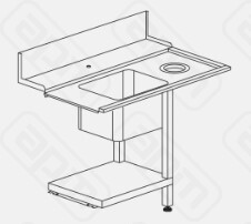 СТОЛ ДГРЯЗПОСУДЫ DIHR T50F 1200 R