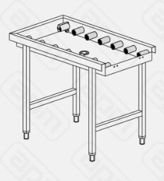 СТОЛ ДЧИСТПОСУДЫ DIHR LC 961A РОЛИКОВЫЙ R