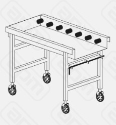 СТОЛ ДЧИСТПОСУДЫ DIHR LC 962A РОЛИКОВЫЙ