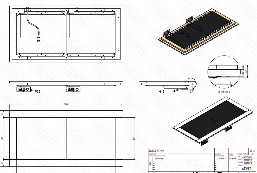 ПОВЕРХНОСТЬ ТЕПЛОВАЯ QUARZO PC 1400 ВСТР ЦВЕТ 1114