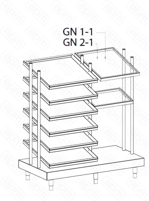 ДИСПЕНСЕР ДЛЯ ПОДНОСОВ КОНТЕЙНЕРОВ И СТАКАНОВ APACH CHEF LINE LDTCG713