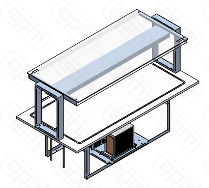 ПРИЛАВОК ХОЛОД ENOFRIGO DOGE ISOLA SVT FISSA QPRF 1400 ЧЕРНЫЙ ВСТР