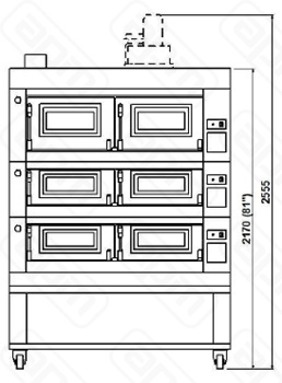 ПЕЧЬ ПОДОВАЯ ДЛЯ ПИЦЦЫ MORETTI FORNI P120E A 181830СМ  ЗОНТ  СТЕНД