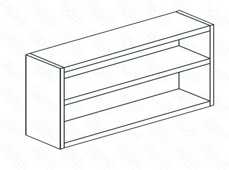 ПОЛКА НАСТЕННАЯ ЗАКРЫТАЯ APACH CHEF LINE LCW104