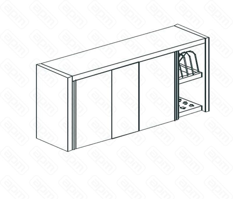 ПОЛКА НАСТЕННАЯ ЗАКРЫТАЯ APACH CHEF LINE LCW116DDSD