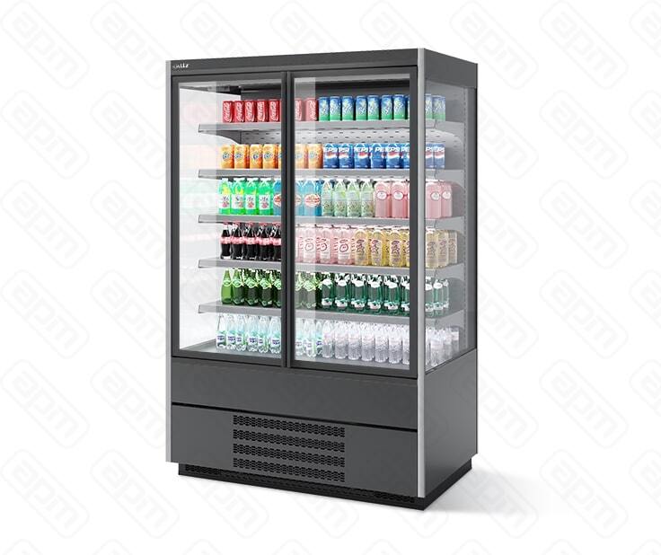 КОМПЛЕКТ ДВЕРЕЙ DOUBLE GLASS ДЛЯ ВИТРИНЫ BERG 190 RAL7016M