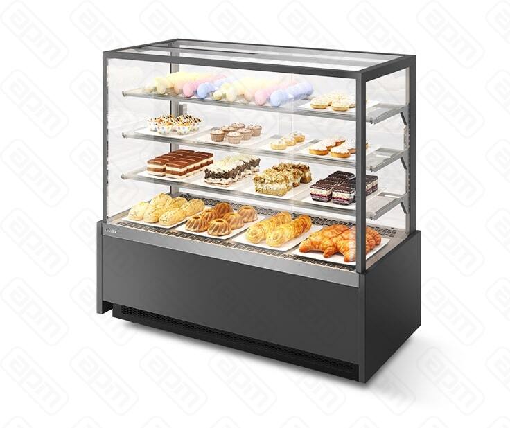 ВИТРИНА КОНДИТЕРСКАЯ VETE KUB LUX 90 СЕРЫЙ МУАР RAL7016M МЕТАЛЛИК