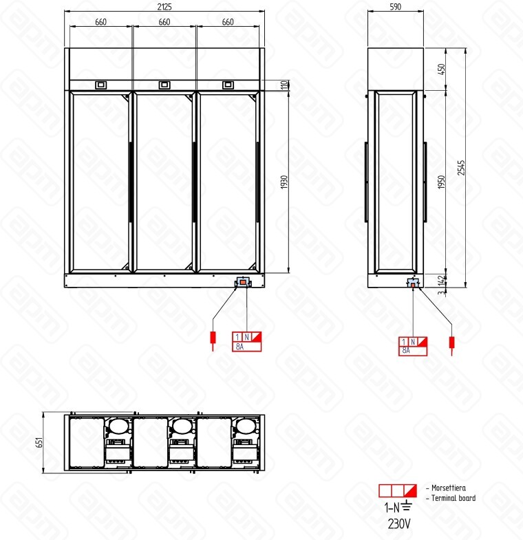 ШКАФ ВИННЫЙ ENOFRIGO WINE LIBRARY 20 4V 3P H2600 VT E СЕРЫЙПОЛКИ KПОЛКИ RПОЛКИ C