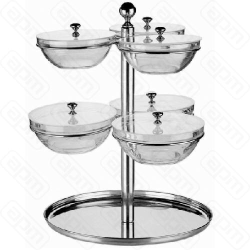 Этажерка для буфета с 6 салатниками 3 салатника d26см 3 салатника d23см 50951554